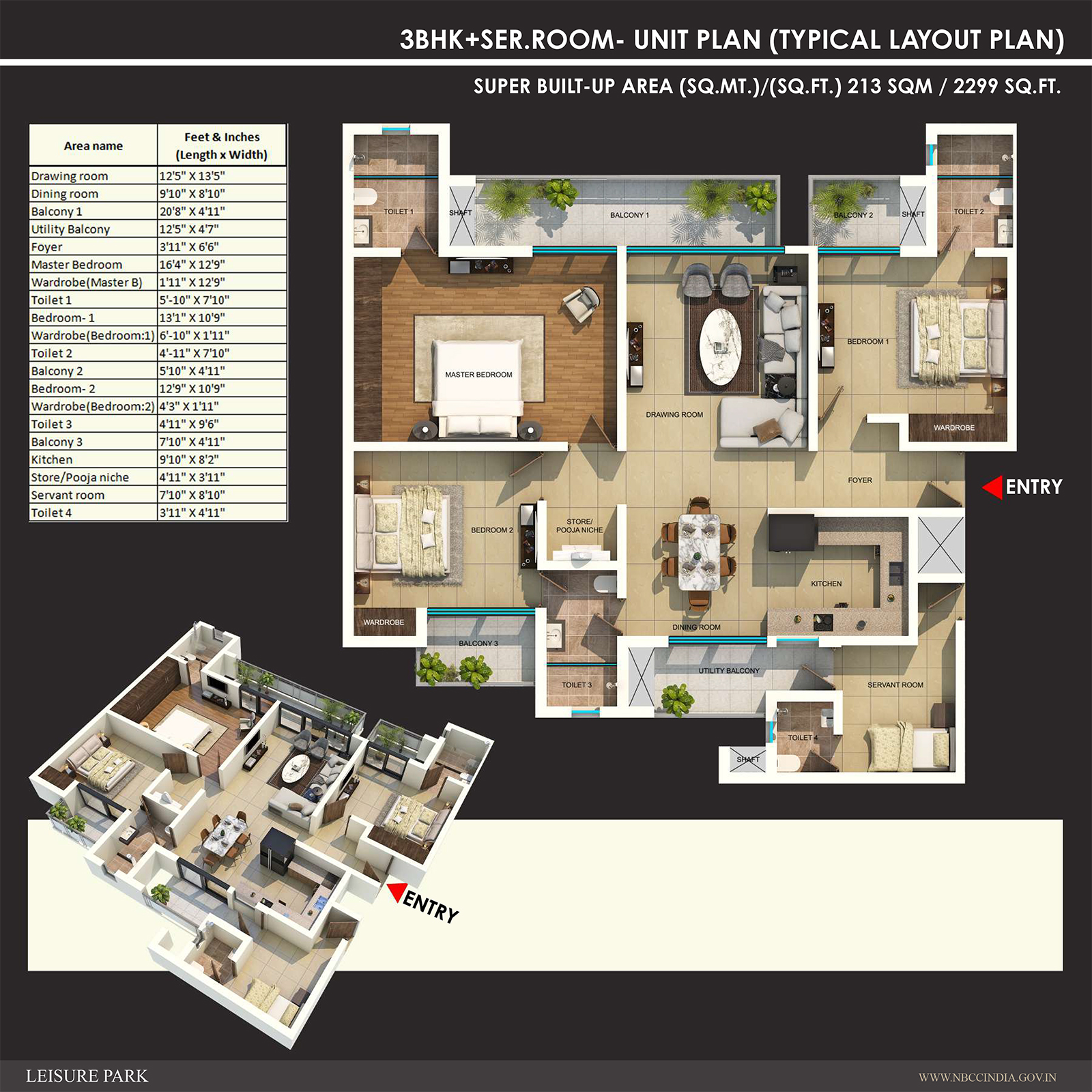 4 BHK Floor Plan